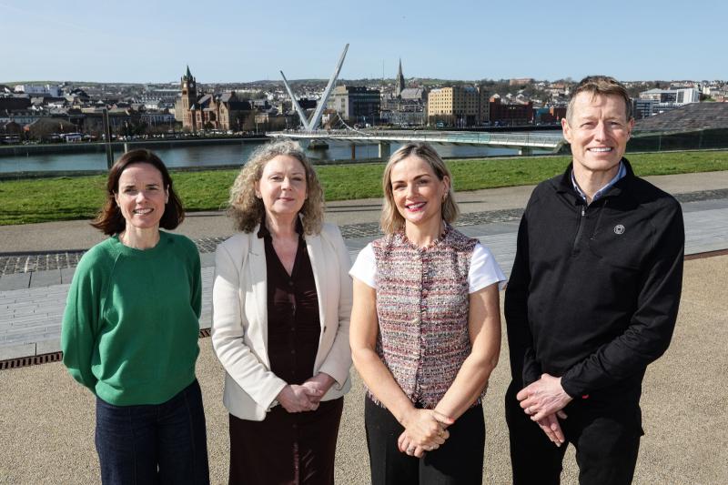 (L-R): Martina Rogers (Northbound Brewery Ltd), Carolyn Boyd (Industry Development Manager, Tourism NI), Jacqueline McCann (Roll Innovation) & Mark Lenny (DeLorean Dreams).
