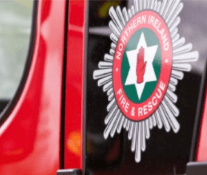 NIFRS at the scene of fire in Campsie industrial estate