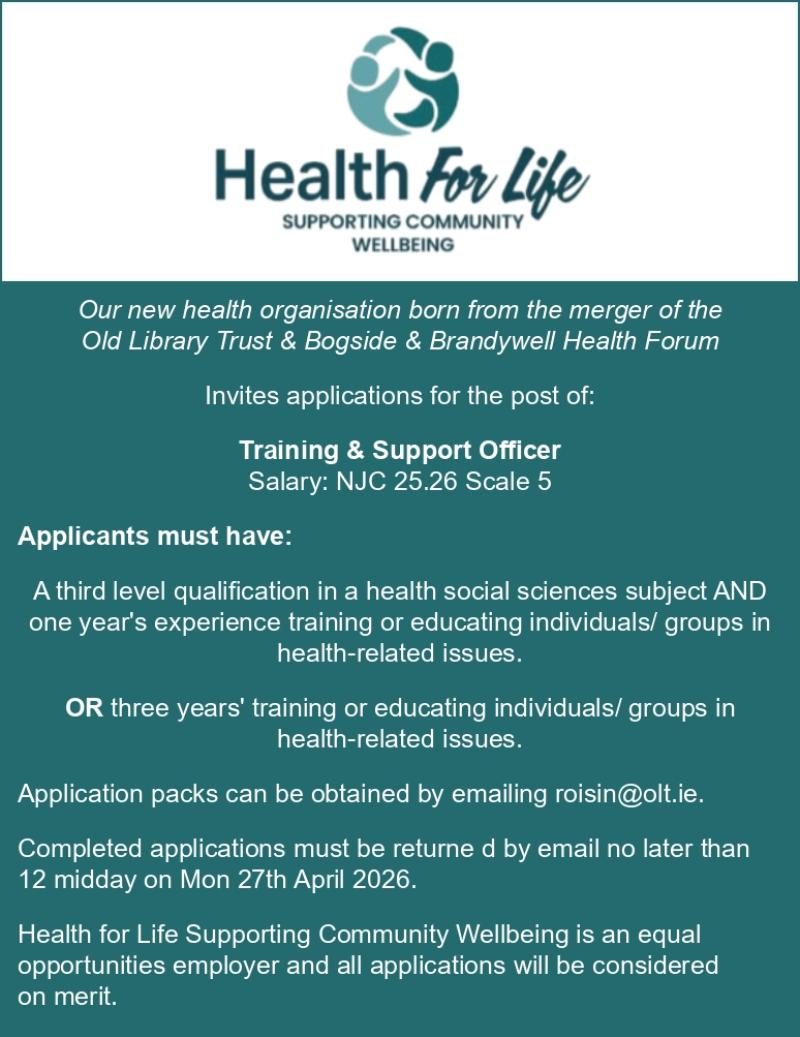 Derry's &ldquo;Health for Life&rdquo; announces key recruitment drive following major merger