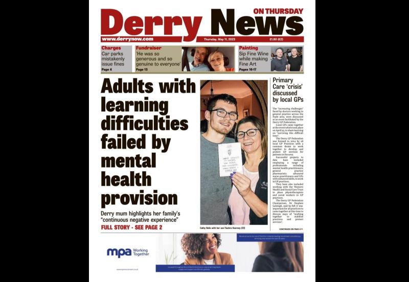 Derry News always  first with the  news  - Front Page - May 10, 2023.
