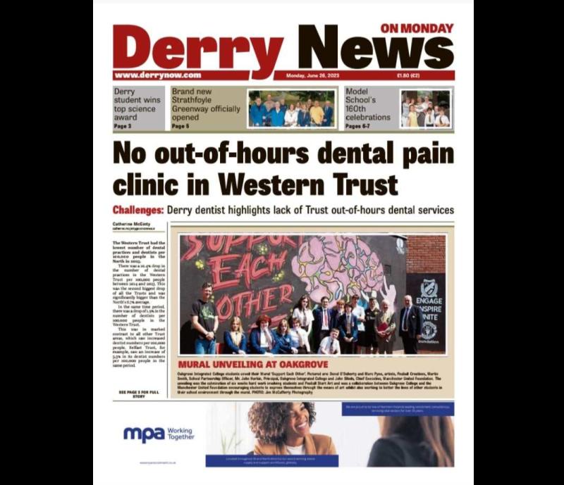 Derry News always  first with the  news  - Front Page  - Monday, June 25, 2023.