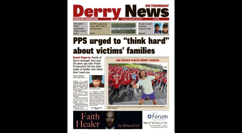 Derry News always  first with the  news  - Front Page  - Thursday, September 27, 2023