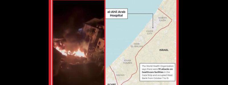 Derry protest on Israeli attack on al-Ahli Arab Hospital 
