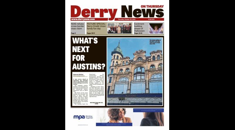 Derry News always  first with the  news  - Front Page  - Thursday, October 26, 2023.