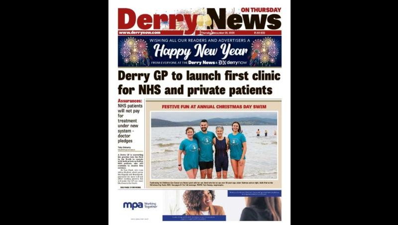 Derry News: Front page, December 28, 2023