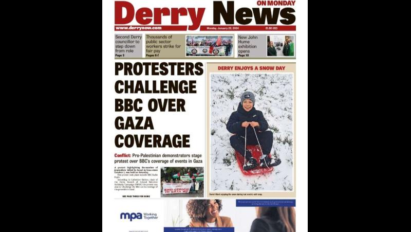 Derry News - Front page, January 22, 2024