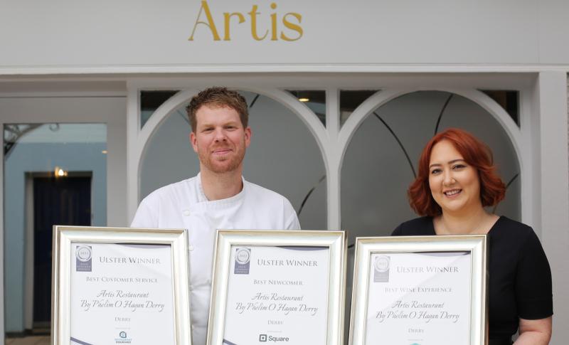 Artis Restaurant in Derry lands three major awards at Ulster Regional Final of Irish Restaurant Awards