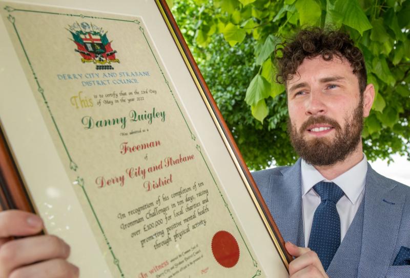 ‘Inspirational’ Danny Quigley officially awarded Freedom of City and District 