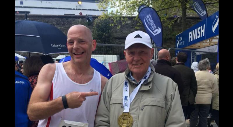 Declan with his late father, Lawrence Moore.