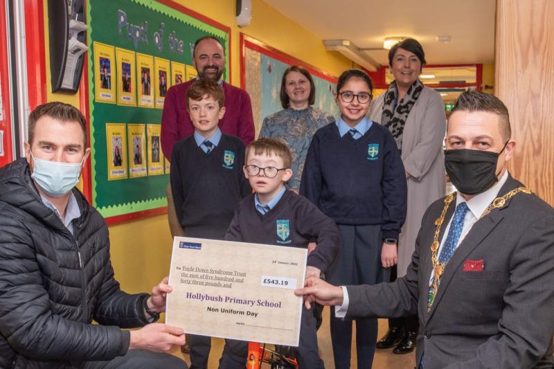 Derry pupils donate money fundraised to Mayor's charity