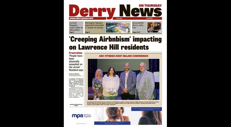 Derry News always  first with the  news  - Front Page  - Thursday,  September 14, 2023.