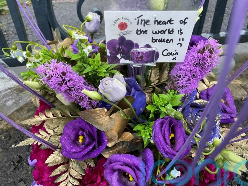 Floral tributes reveal sadness in village with royal connections