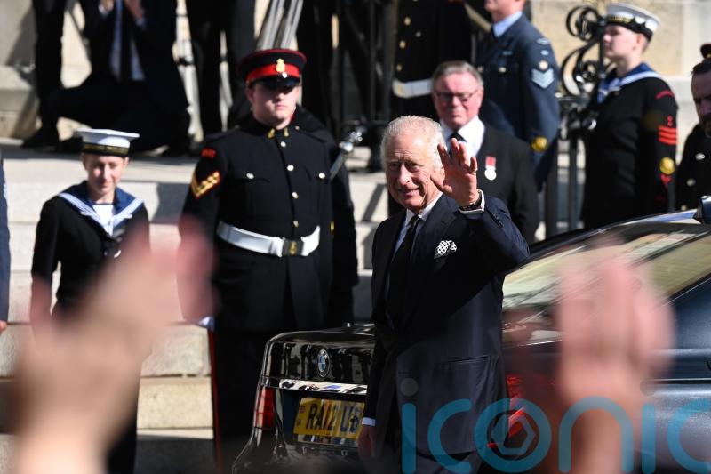 Thousands line streets of Belfast to catch glimpse of the King and Queen Consort
