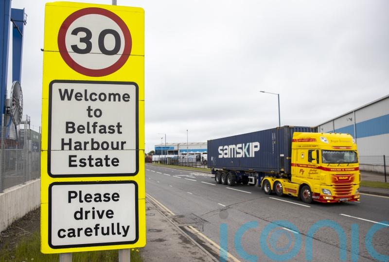 Fire crews tackle blaze on ship at Belfast Port