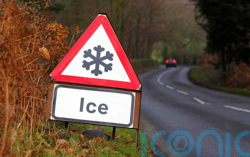 Motorists urged to take care while ice warning is in place