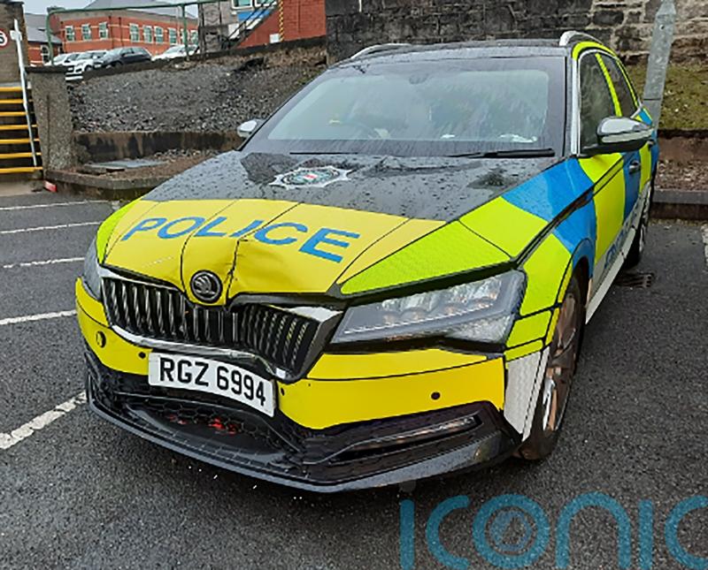 Three police officers injured after patrol cars rammed