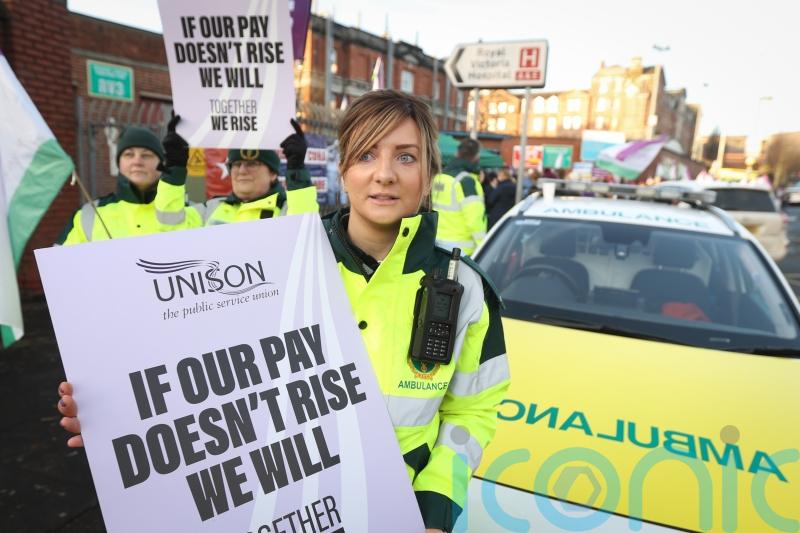 Health workers take to the picket lines in Northern Ireland