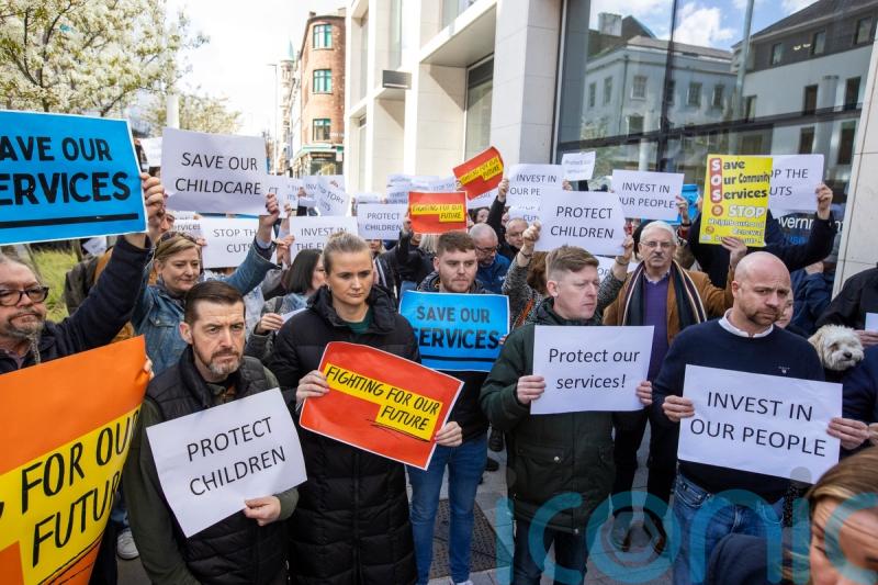Protest held amid concerns over impact of cuts on community programmes