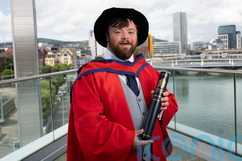 Oscar winner James Martin receives honorary doctorate from Ulster University