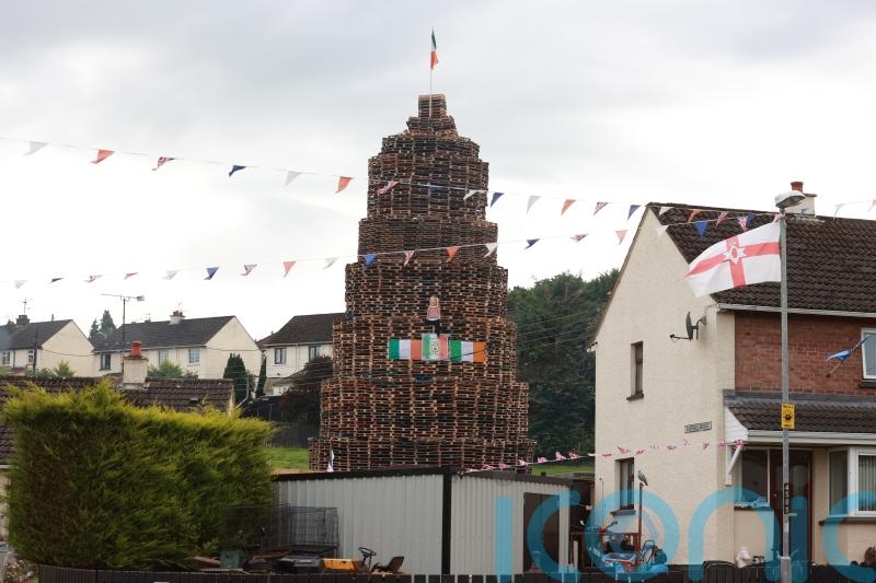 Image of Sinn Fein vice president Michelle O’Neill placed on loyalist bonfire
