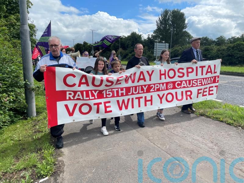 Rally hears call for restoration of maternity services at Causeway Hospital