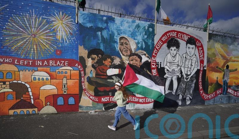 Murals by Gazan artists recreated on Belfast wall in show of solidarity