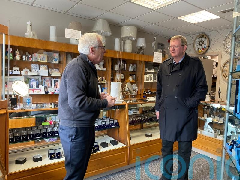 Lord Caine returns to Downpatrick to see flood recovery work