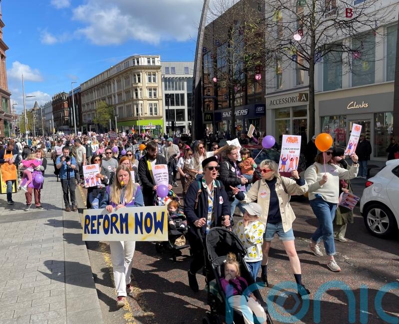 Childcare cost protesters tell Executive ‘enough is enough’