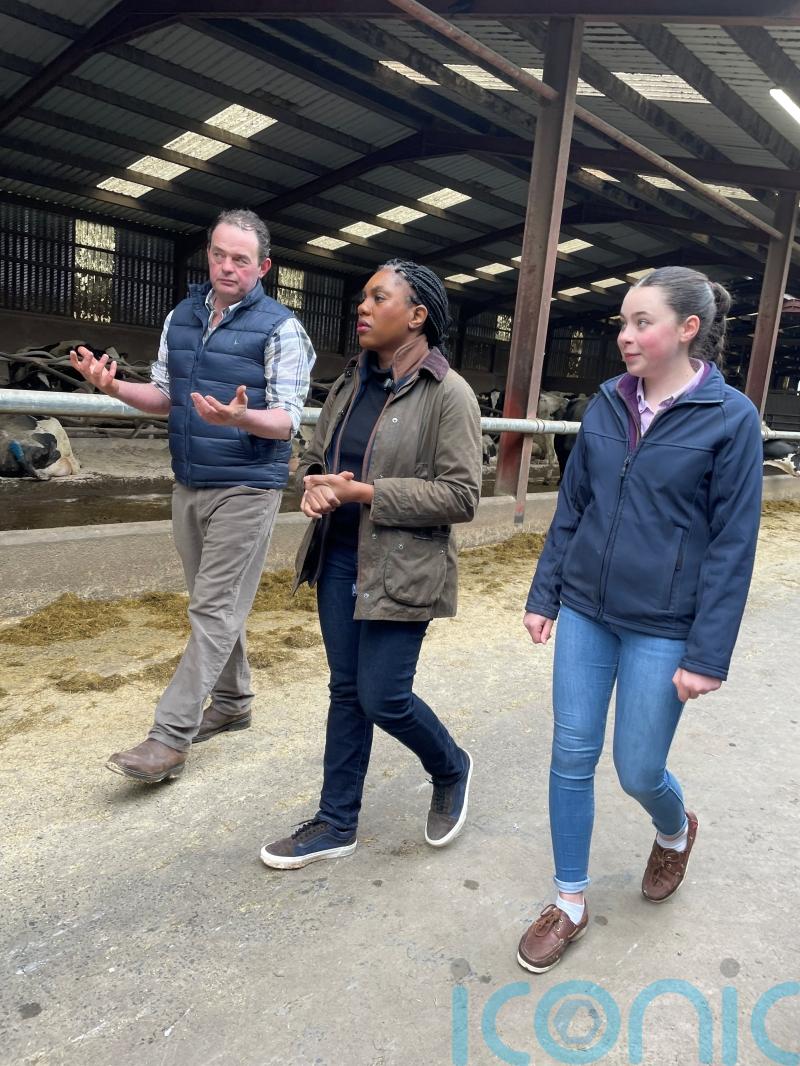 Kemi Badenoch brands inheritance tax change ‘immoral’ as she visits NI farm