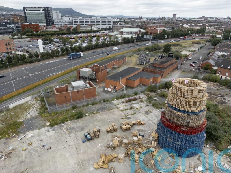 Concern after loyalist bonfire in Belfast sited close to electricity substation
