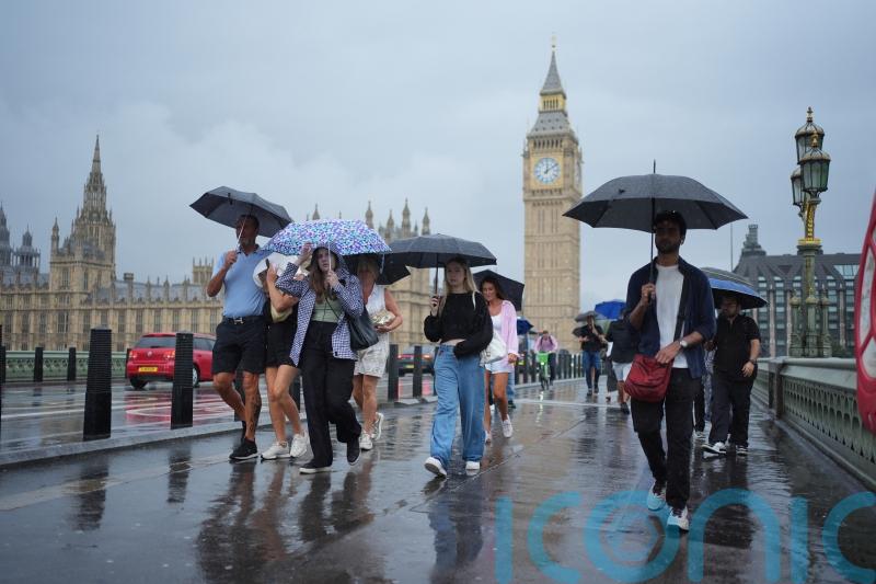 Risk of flash flooding as storms could bring half a month’s rainfall on Monday
