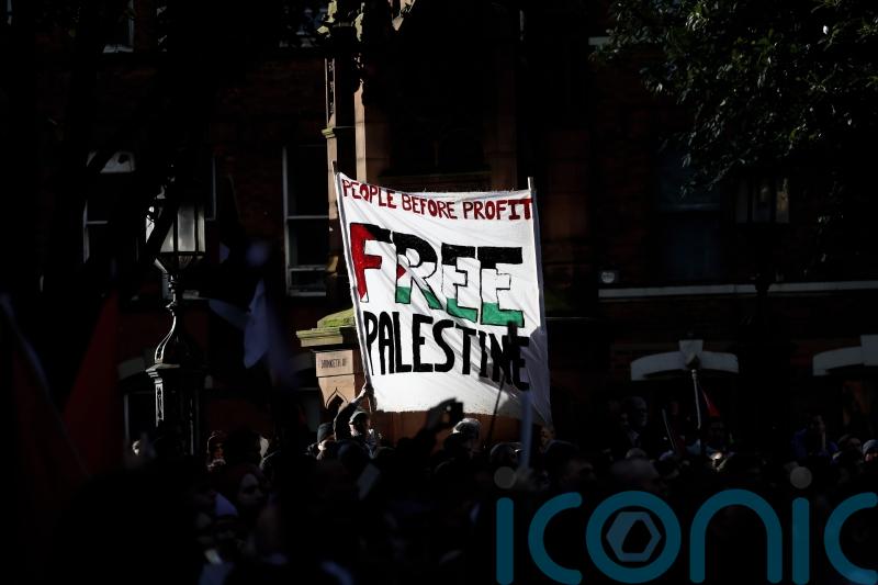 Woman wearing Palestine Action T-shirt arrested in Belfast