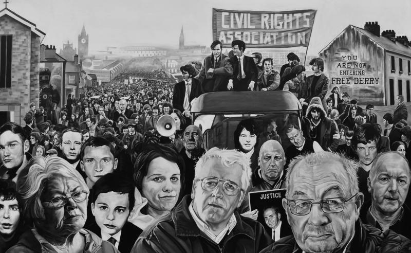Local artist paints poignant Bloody Sunday canvas to be displayed in Free Derry Museum