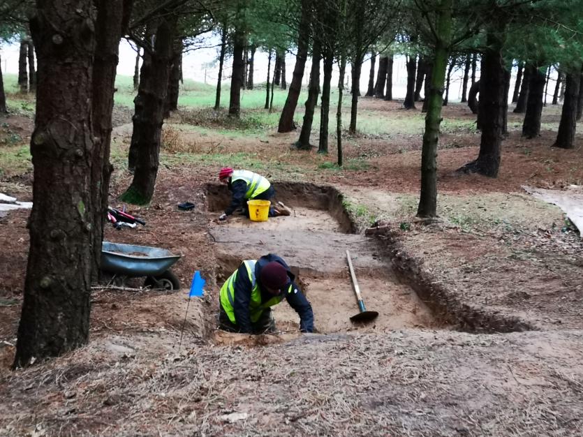 The team are excavating trenches where soldiers would have been trained before going out to the frontline.