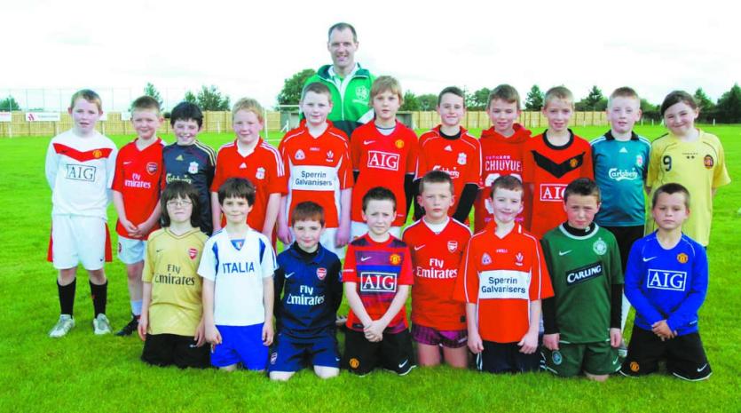 Youngsters from Draperstown Celtics's coaching camp with coach Ronan Bradley in 2009