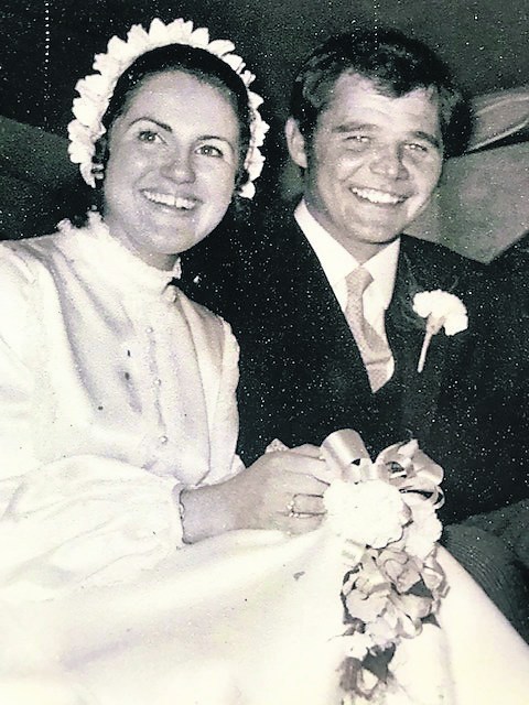 Geraldine and Niall on their wedding day.