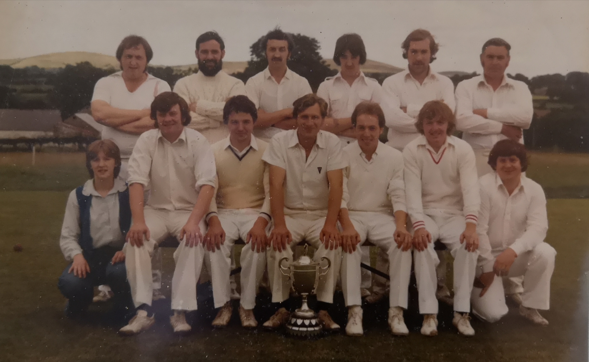 Jack Knobbs, 2nd from the right in the back row, in the local cricket team.