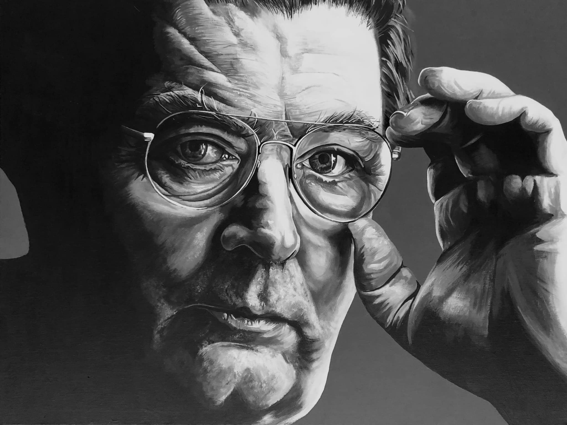 Ryan recently completed a painting of the late John Hume 