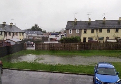 Flooded lands in one of the estates.