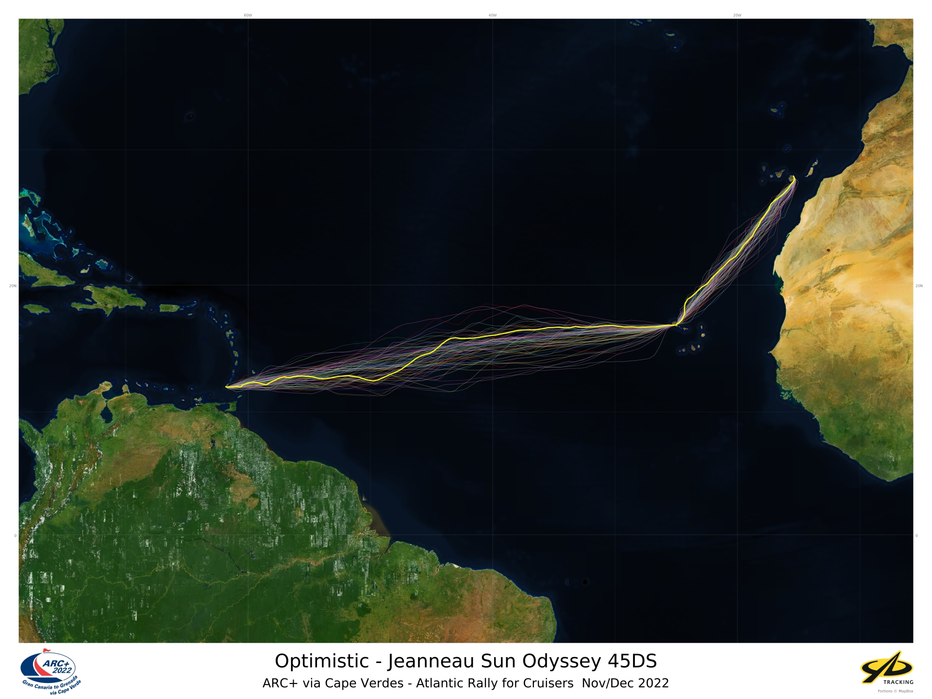 The route taken on by the crew