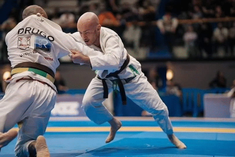 Team Ryano Limavady head coach Andy Chapman in action at the IBJJF Europeans in Paris.