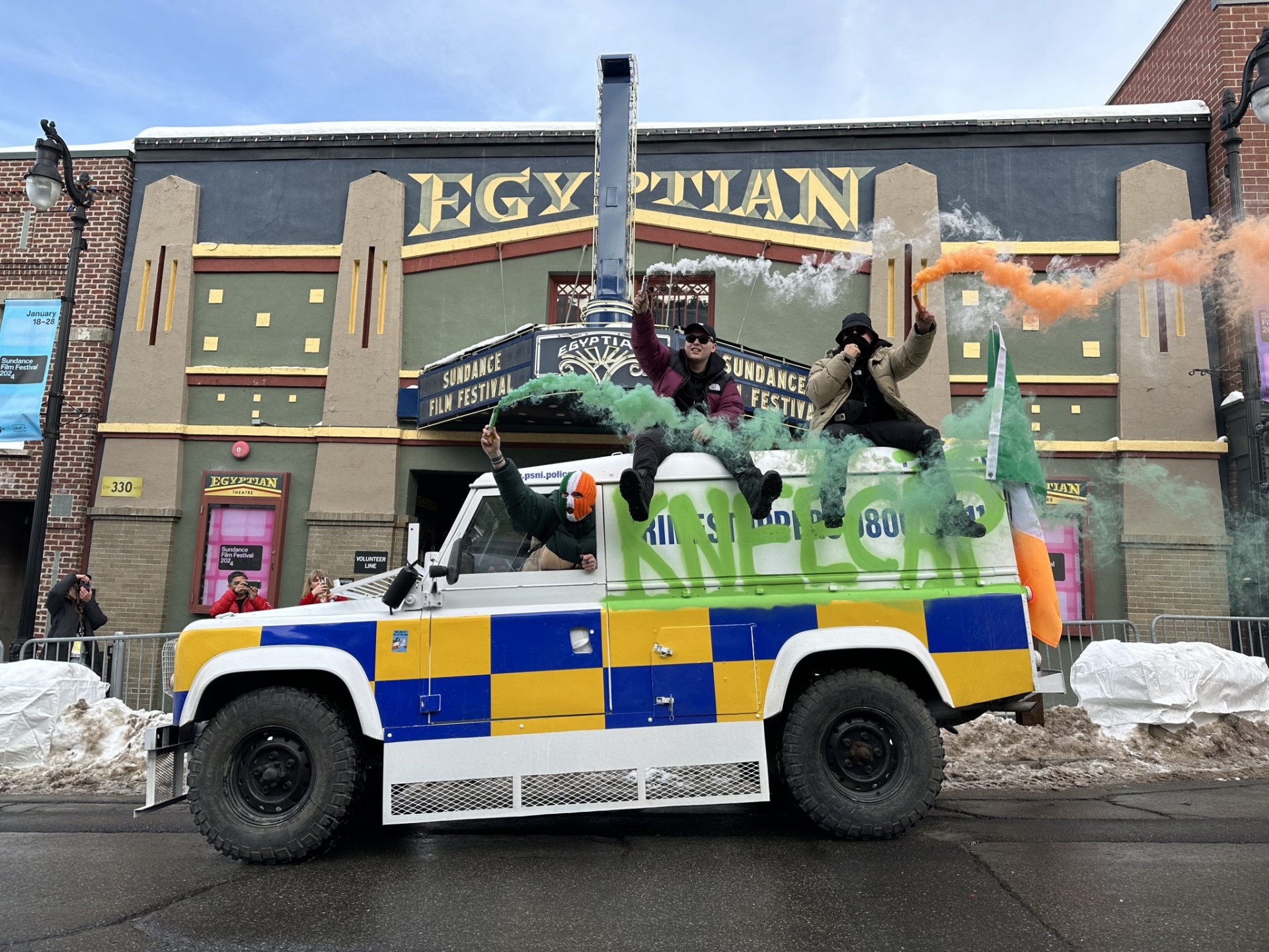 Kneecap arrive at Sundance for the film's premier