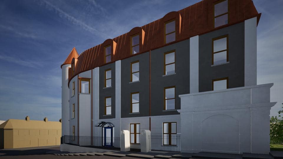 Upper entrance to the proposed 29 Park Avenue student property