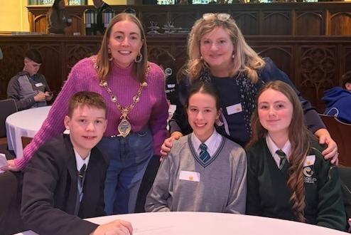 Former St. Columba PS pupils speak eloquently against closure of 71 year old school at local democracy event