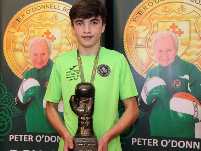 Trophy winner at Peter O’Donnell Box Cup.