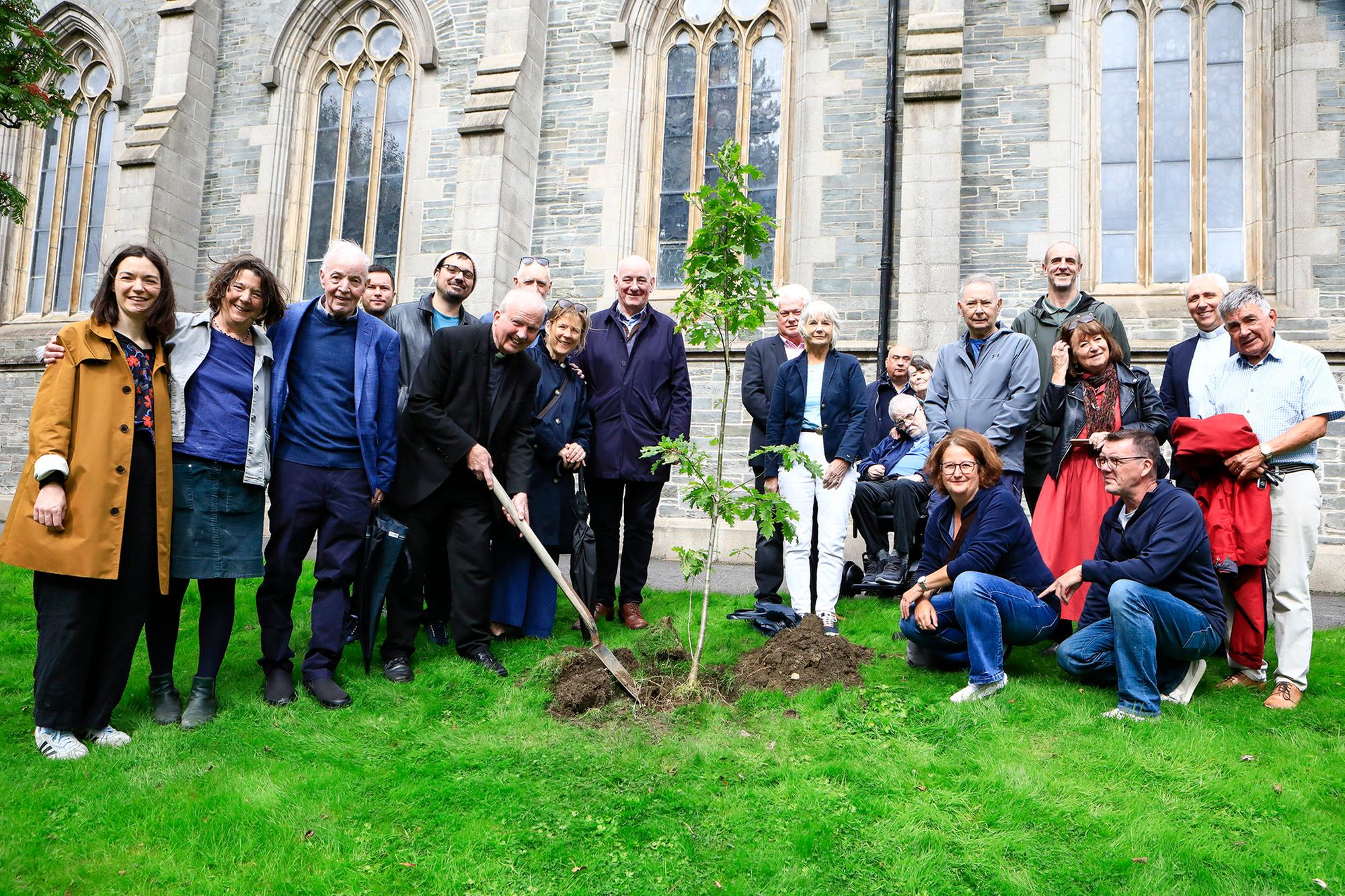 Oak planted in Derry’s St. Eugene’s Cathedral in memory of Pat Hume on peacemaker’s fifth anniversary