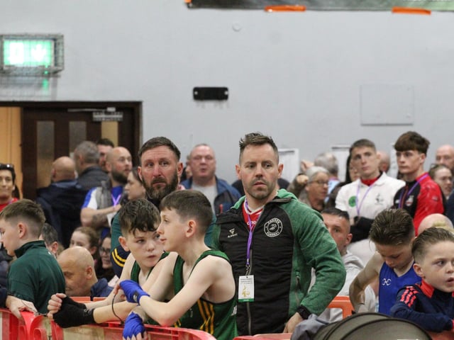 A section of the large attendance at the Peter O’Donnell Box Cup