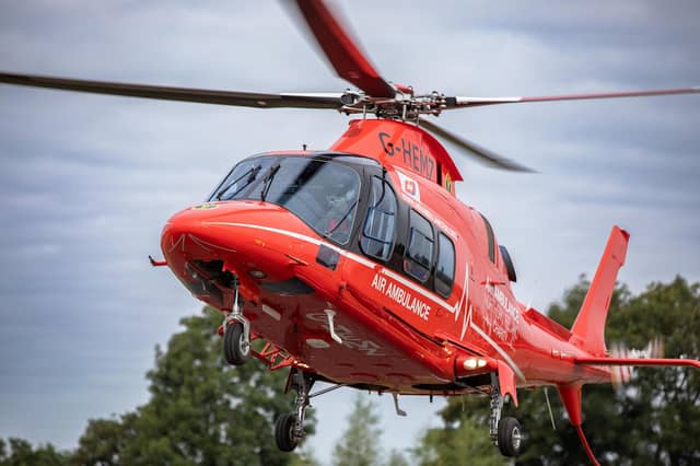 The Air Ambulance attended this morning’s incident.