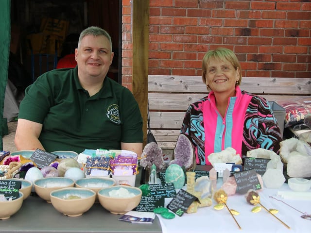 Thomas Logue and his mum Dolores, The Rugged Crystal Co. pictured at Culmore Manor Fun Day.  (Photo - Deirdre Heaney, nwpresspics)