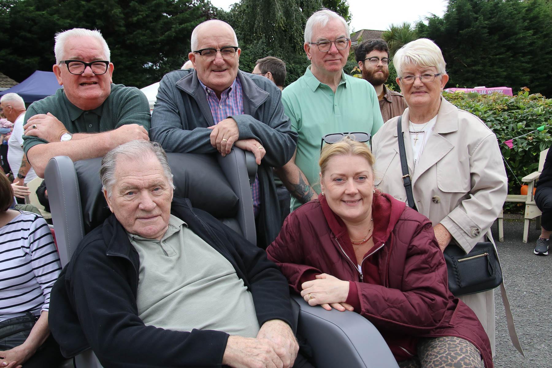 Robbie Gillespie pictured with his nieces and nephews at Culmore Manor Fun Day.  (Photo - Deirdre Heaney, nwpresspics)
